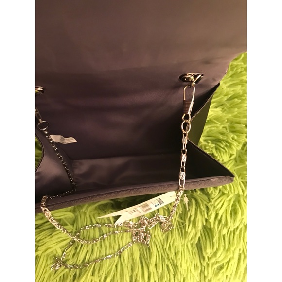 Rhinestone Satin Evening Bag - Picture 3 of 6